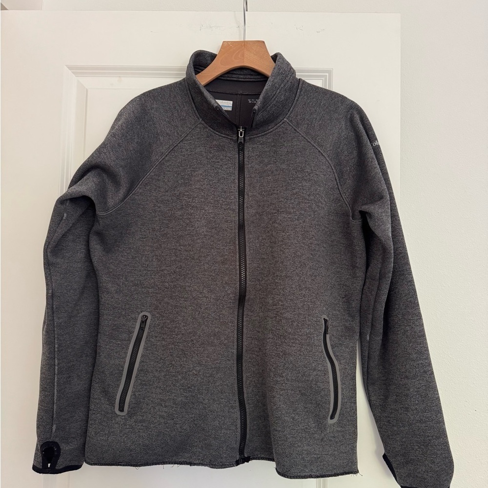 Columbia Omni Wick men’s grey zip up sweater jacket size XL